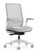 Global Factor High Mesh Back, Cloud Frame, Silver Grey Mesh, Silver Lining Seat Upholstery, Fixed Arms, 3/4 Front View