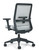 Global Factor High Mesh Back, Black Frame with Adjustable Arms, 3/4 Rear View