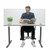 OBEX Cubicle and Desk Mount Acrylic Protection Screens, Clear Acrylic