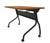 OTG Flip Top Training Table, Black Base with Autumn Walnut Laminate OTG Flip Top Training Table, Black Base with Autumn Walnut Laminate