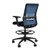 SitOnIt Novo Mesh Back Task Stool with Black Frame and Ocean Mesh, Sugar Navy Seat, showing Lumbar Accent in White