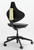 Cramer Helix Med Tech Lab Chair with Citrine Detail, 3/4 Rear View Cramer Helix Med Tech Lab Chair with Citrine Detail, 3/4 Rear View