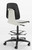 Cramer Citrus Med Tech Cleanroom Lab Stool with White Detail, 3/4 Front View Cramer Citrus Med Tech Cleanroom Lab Stool with White Detail, 3/4 Front View