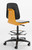 Cramer Citrus Med Tech Cleanroom Lab Stool with Orange Detail, 3/4 Front View Cramer Citrus Med Tech Cleanroom Lab Stool with Orange Detail, 3/4 Front View