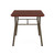 Lesro Mystic End Table,, Bronze Frame, Canyon Cherry Laminate Top, Side View Lesro Mystic End Table,, Bronze Frame, Canyon Cherry Laminate Top, Side View
