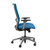 SitOnIt Novo High Back Task Chair, Electric Blue Mesh and Seat Upholstery, Fog Frame and Lumbar with Electric Blue Lumbar Accent