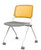SitOnIt Qwiz Multi-Purpose Nester with White Frame, Lemon Mesh Back, Upholstered Seat and Casters SitOnIt Qwiz Multi-Purpose Nester with White Frame, Lemon Mesh Back, Upholstered Seat and Casters