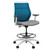 SitOnIt Hexy Mesh Back Tasker Stool with Fog Frame, White Base and Electric Blue Mesh SitOnIt Hexy Mesh Back Tasker Stool with Fog Frame, White Base and Electric Blue Mesh