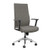 SitOnIt Prava High Back Executive with Monterey Flurry Upholstery, Brushed Aluminum Base and Silver Metallic Fixed Loop Arms