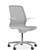 9to5 Omnia Conference in Winter White frame, Pebble mesh and a polished aluminum base, 3/4 Front View 9to5 Omnia Conference in Winter White frame, Pebble mesh and a polished aluminum base, 3/4 Front View