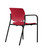 9to5 Seating Shuttle Stacker, Crimson Seat and Back, Black Arms and Frame, 3/4 Rear View