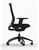 Kimball Helio High Performance Tasker, Black Mesh and Frame, Height Adjustable Arms, Black Base, Hard Dual Wheel Caster, Side View