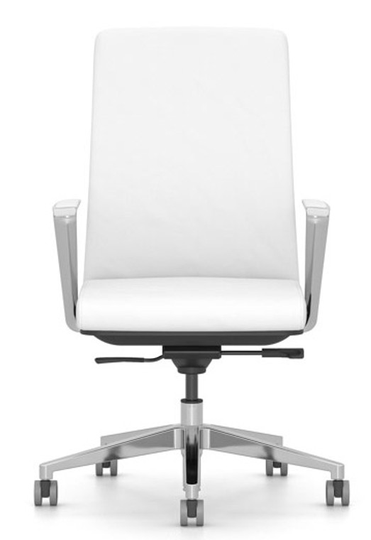 Conference Executive Series High Back Chair with optional polished aluminum base and cantilever arms