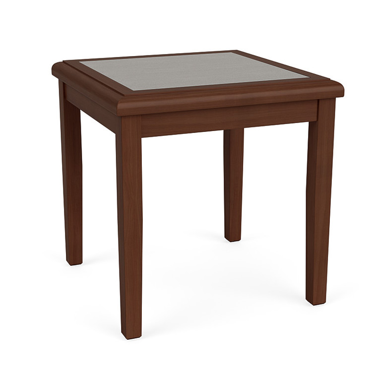 Belmont Solid Hardwood End Table with Walnut Frame and Sarum Twill Tabletop Laminate