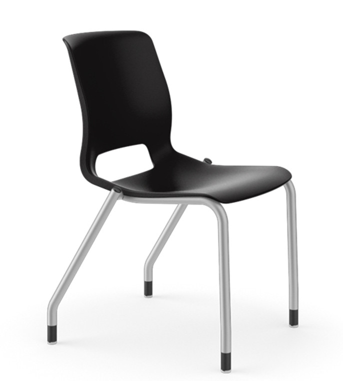 Motivate® 4-Leg Chair with glides, Onyx