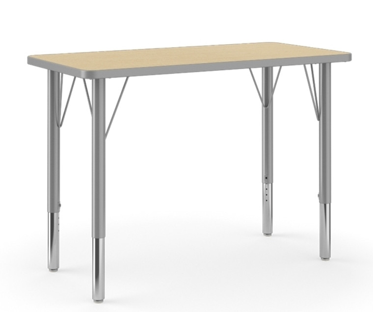 Build™ Height Adjustable Rectangle Desk with Maple Top and Platinum Edge and Legs Build™ Height Adjustable Rectangle Desk with Maple Top and Platinum Edge and Legs
