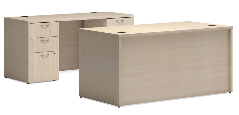 Hon Mod 60"W Executive Office Suite, NEW Desert Oak Laminate Finish