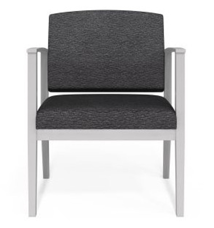 Amherst Steel Oversized Guest Chair, Silver Frame
