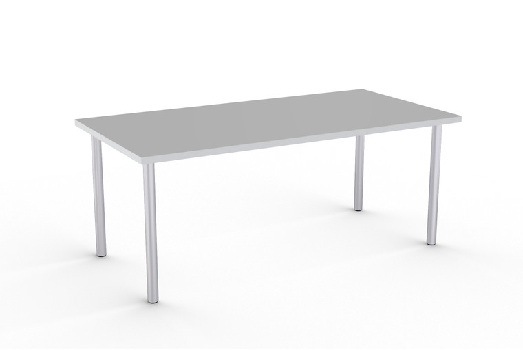 Special-T Ella Training Table, Metallic Silver Legs with T-Gray Laminate, 30" x 72" Special-T Ella Training Table, Metallic Silver Legs with T-Gray Laminate, 30" x 72"