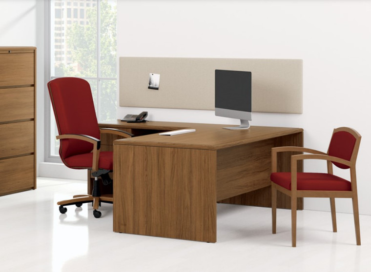 Arrowood Laminate 3/4 Pedestal L Configuration