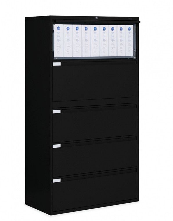 5 Drawer Lateral File in Black
