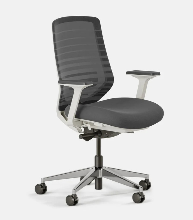 Branch Ergonomic Chair, Graphite with White Frame