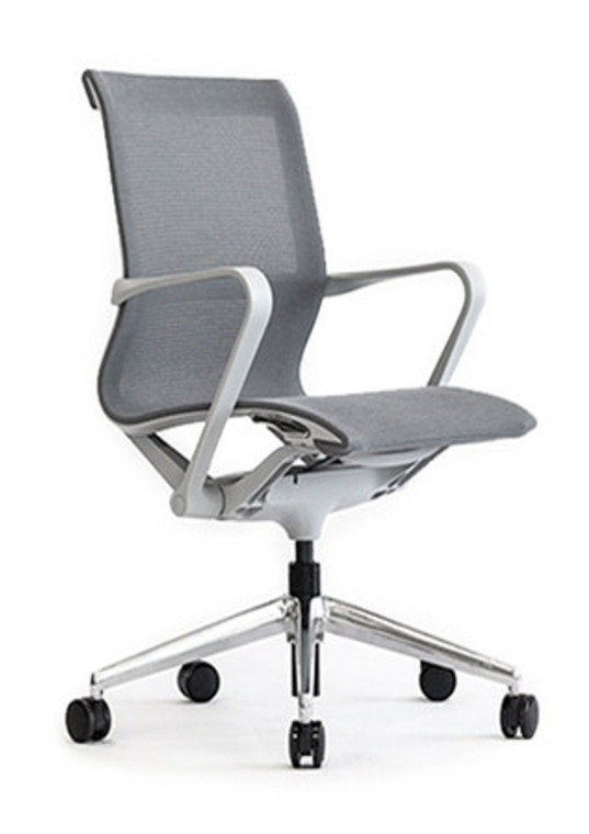 Friant Prov Conference Chair, Grey Frame with Grey Mesh