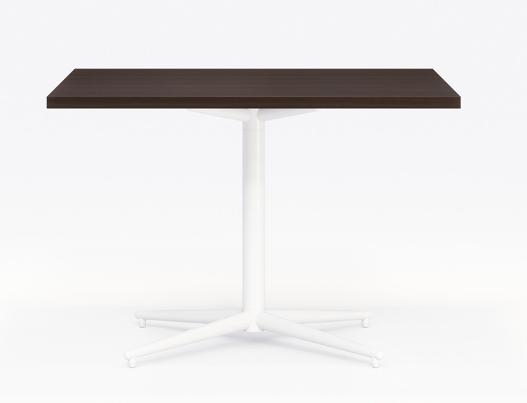 KFI Studios 42"W Vaux Square Cafe Table, Cafelle Laminate Top and White Base