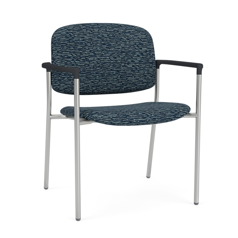 Lesro Chat Oversized Healthcare Square Back Guest Chair, Boothby Blazer Upholstery, 3/4 Front View