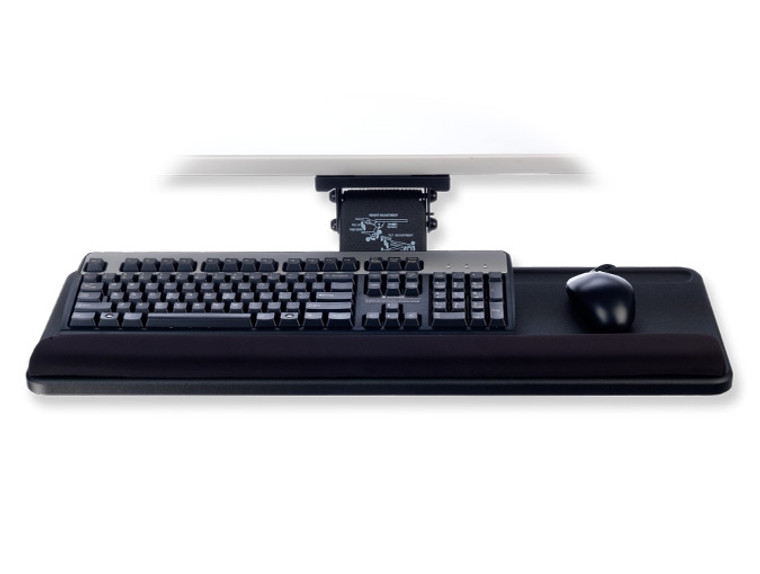 Standard Articulating Arm and Simple Extended Keyboard Tray