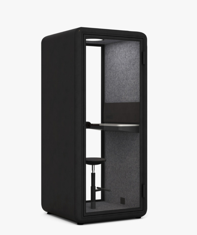 National Kolo 1 Pod with Stool, BlackFinish, 3/4 Front View National Kolo 1 Pod with Stool, BlackFinish, 3/4 Front View