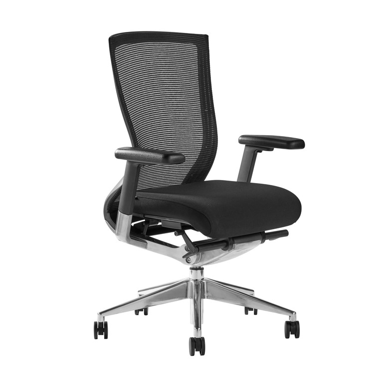 Eurostyle Oroblanco Task Chair, Black Mesh and Seat, 3/4 Front View Eurostyle Oroblanco Task Chair, Black Mesh and Seat, 3/4 Front View