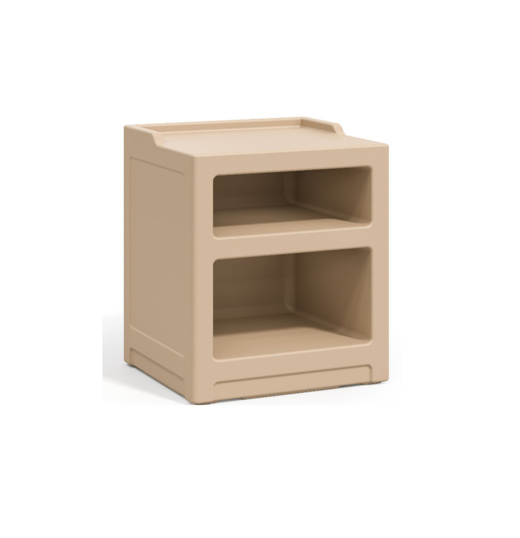 Stance Healthcare Flo Bedside Cabinet, Warm Sand Finish, 3/4 Front View