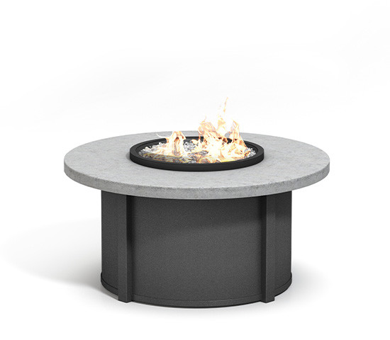 Homecrest Concrete Lounge Fire Table, Drift Top and Char Base