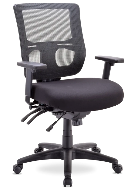 Apollo II Multi-function Tasker with Tempurpedic Seat, Midback, 3/4 Front View