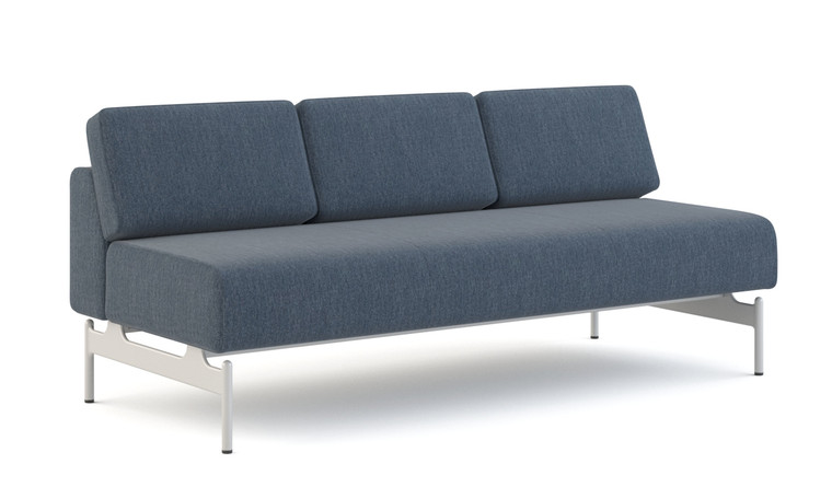 Interwoven by Kimball Embra Armless Sleep Sofa, White Frame, 3/4 Front View