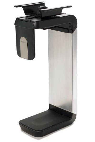 Humanscale CPU Holder (CPU200) : Black with Brushed Aluminum Finish