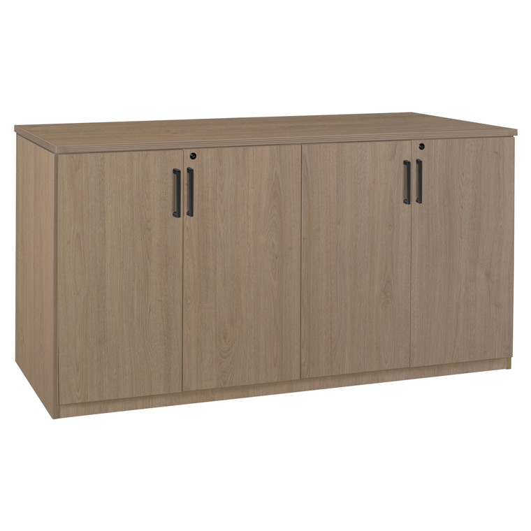 Regency Amber Laminate Storage Buffet, Noble Oak, 3/4 Front View