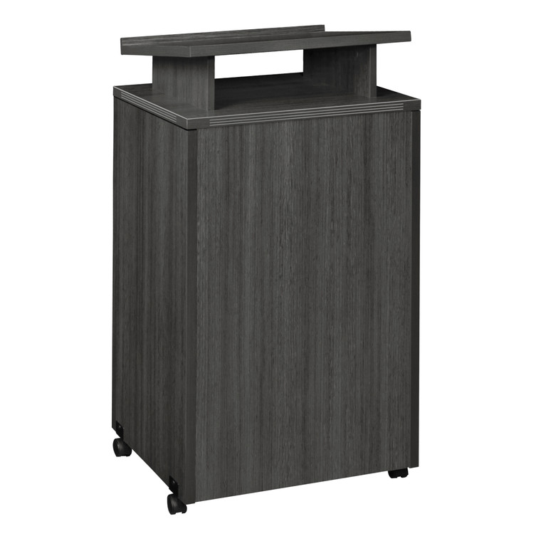 Regency Amber Laminate Lectern, Ash Grey, 3/4 Front View