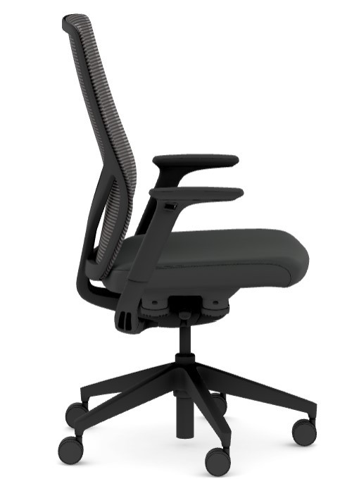 Flexion Mesh Back with Contourett Vinyl Black Seat Upholstery