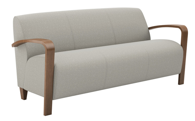  Reno 3 Seat Sofa with Wood Arms & Legs