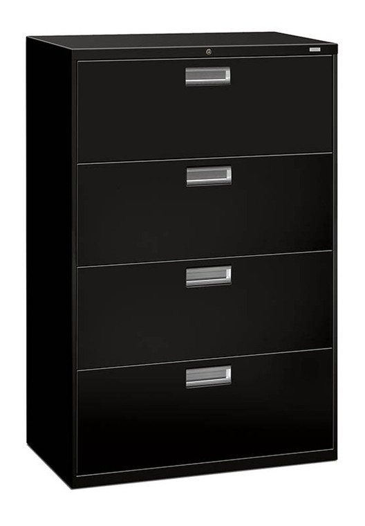 Brigade 600 Series Four Drawer Lateral File in Black (P)