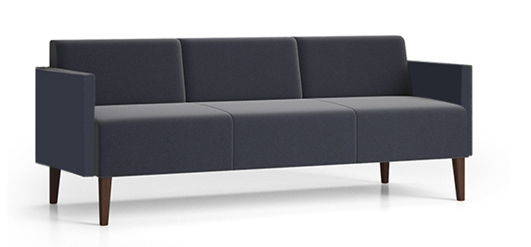 Luxe Heavy Duty Sofa with single upholstery and wood legs
