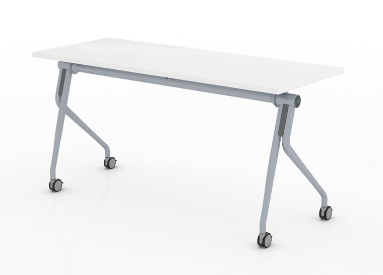 AMQ Concur Training Table with Platinum Frame Finish AMQ Concur Training Table with Platinum Frame Finish