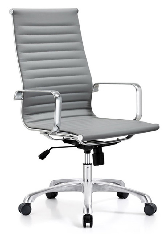 Ribbed High Back Executive Conference, Grey