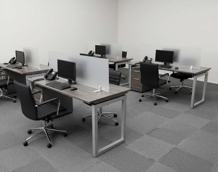 OBEX Freestanding Acrylic Protection Screens, frosted