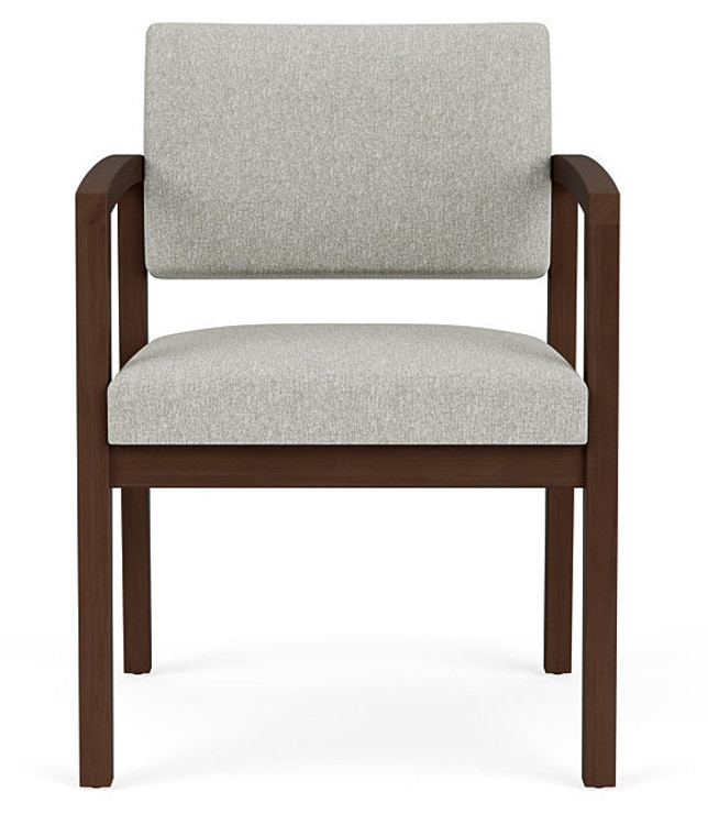 Lenox Wood with Linette Vinyl Platinum Upholstery and Riftwood Walnut Frame Finish