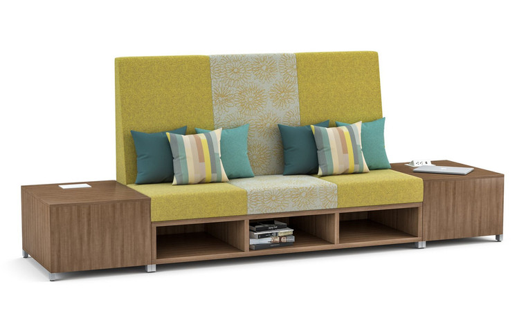LB Lounge 3-Seater with Calibrate End Tables in Aimtoo Savatre (end tables not included in base price