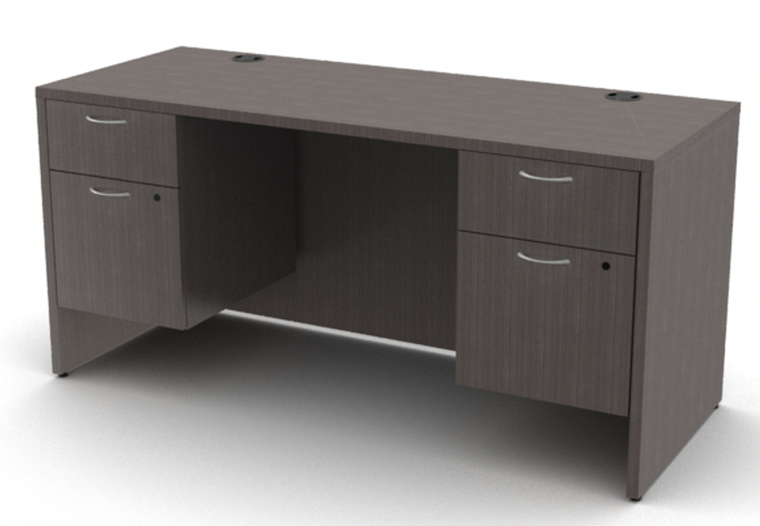 Mod Laminate Credenza with 2 Suspended B/F Pedestals