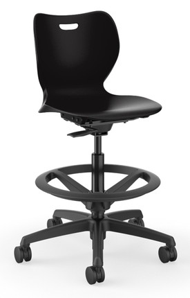 Smartlink Task Stool HON SmartLink Task Stool: Flexible Student Seating - Black